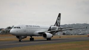 Air New Zealand A321neo cabin interior showing upgraded seating.