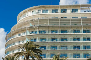 Tourists love Melia Hotel in sunny Spain.