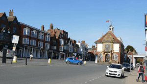 A glimpse of Malborough's High Street