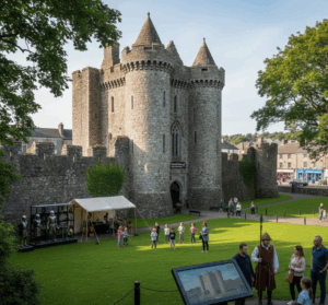 Visitors at the historic St. David’s Castle, which is set to turn into a major new tourism attraction in Ireland.