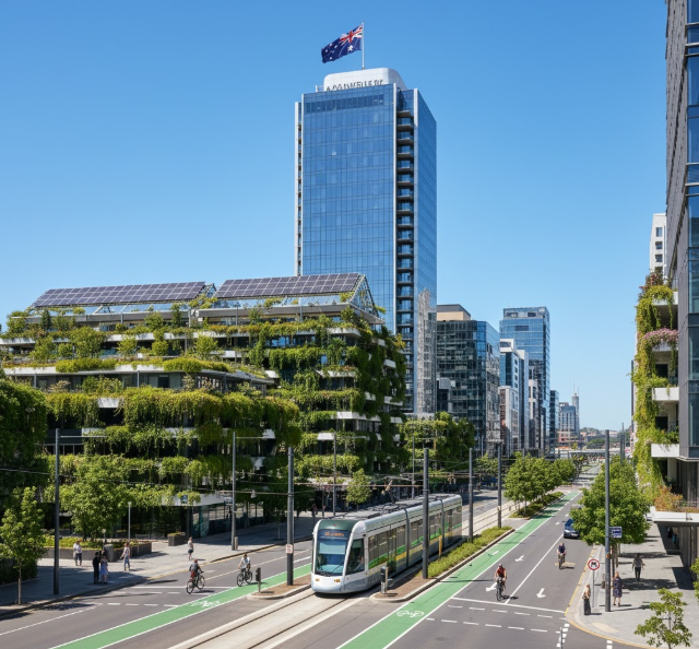 A quiet street in Australia as it emerges as a leader in eco-friendly travel