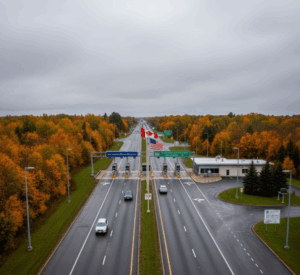 Empty road as Canadian travel decline in September 2025