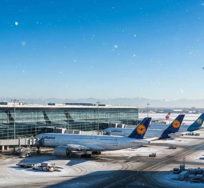 Airplanes at Munich airport as it braces for winter 2025 expansion