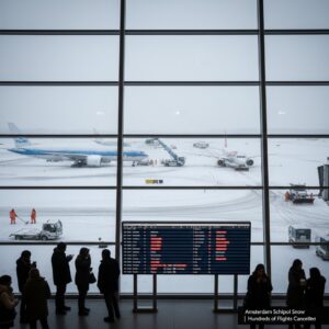 Snow chaos at Amsterdam Schiphol causes 670+ delays and 395 cancellations,