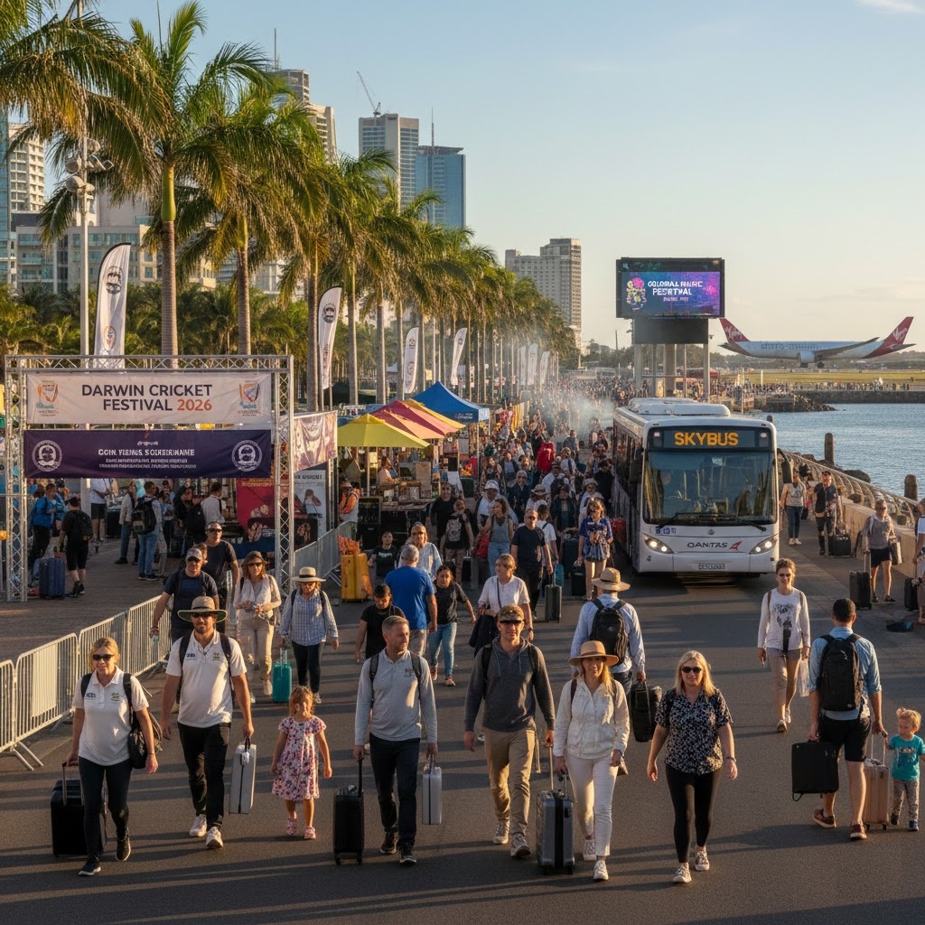 Airlines increase flights to Darwin ahead of major events in 2026.