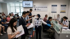 Scenes as UK resumes limited visa processing as regional conflict continues to affect travel services