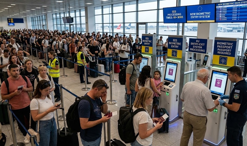 Greece and other EU countries experience border delays as the new biometric Entry-Exit System rolls out