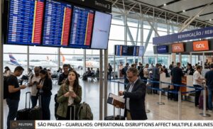 São Paulo Guarulhos Airport experiences major travel disruptions affecting passenger flights.