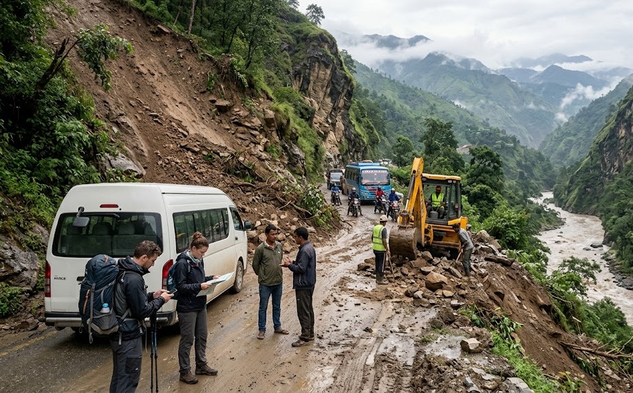 Landslides in Nepal disrupt tourist and trekking routes, affecting travel access across popular destinations and mountain areas.