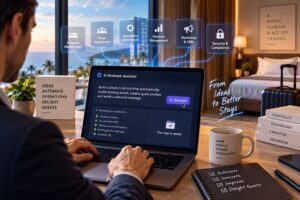 A hotel executive using an app that had been vibe coded for the industry usage