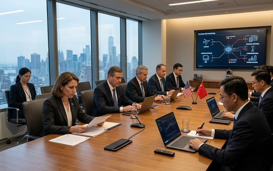 The United States and China begin high-level AI safety discussions with potential implications for global technology and security.